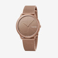 Calvin Klein Minimal Quartz Pink Gold Dial Pink Gold Mesh Bracelet Watch for Men - K3M11TFK