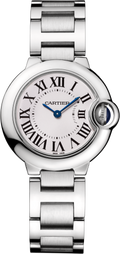 Cartier Ballon Bleu De Cartier White Dial Silver Steel Strap Watch for Women - W69010Z4