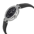 Tissot T Lady Flamingo Black Dial Black Leather Strap Watch For Women - T094.210.16.051.00