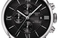 Tissot T Classic Chemin Des Tourelles Chronograph Black Dial Black Leather Strap Watch For Men - T099.427.16.058.00