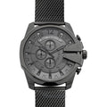 Diesel Mega Chief Chronograph Black Dial Black Mesh Strap Watch For Men - DZ4527
