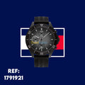 Tommy Hilfiger Larson Chronograph Black Dial Black Rubber Strap Watch For Men - 1791921