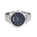 Tommy Hilfiger Kane Blue Dial Silver Steel Strap Watch for Men - 1710401