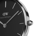 Daniel Wellington Petite Ashfield Black Dial Black Mesh Strap Watch For Women - DW00100246