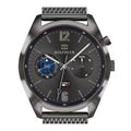 Tommy Hilfiger Deacon Multifunction Black Dial Black Mesh Bracelet Watch for Men - 1791546