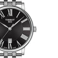 Tissot Carson Premium Black Dial Silver Steel Strap Watch For Men - T122.410.11.053.00