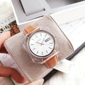 Fossil Candy White Dial Brown Leather Strap Watch for Women - ES3538
