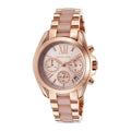 Michael Kors Bradshaw Rose Gold Dial Two Tone Steel Strap Watch for Women - MK6066