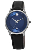 Movado 1881 Automatic Blue Dial Black Leather Strap Watch For Men - 606874