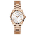 Guess Luna White Dial Rose Gold Steel Strap Watch for Women - GW0308L3