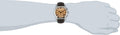 Emporio Armani Valente Chronograph Amber Dial Brown Leather Strap Watch For Men - AR1634