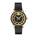 Versace Code Quartz Black Dial Black Leather Strap Watch For Men - VEPO00320