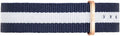 Daniel Wellington Classic Glasgow White Dial Two Tone NATO Strap Watch for Men - DW00100004