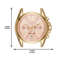 Michael Kors Bradshaw Gold Dial Two Tone Steel Strap Watch for Women - MK6359
