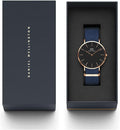 Daniel Wellington Classic Bayswater Black Dial Black NATO Strap Watch For Men - DW00100277
