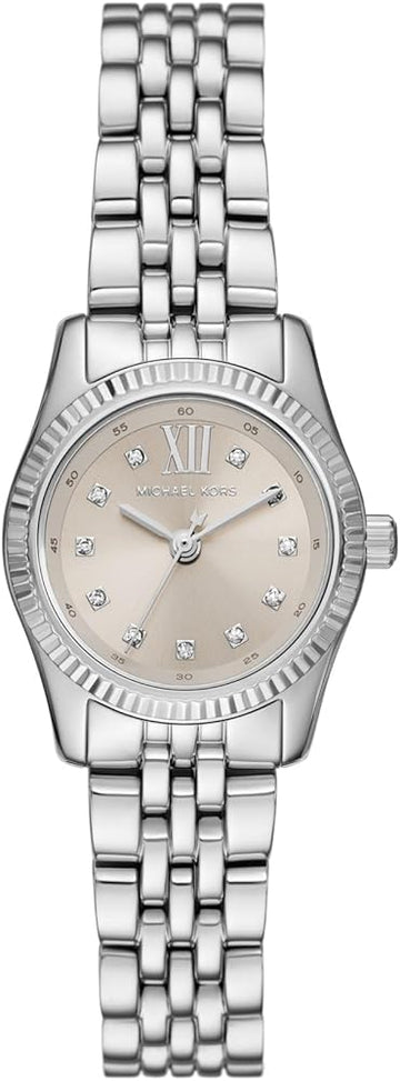 Michael Kors Lexington Three-Hand Silver Dial Silver Steel Strap Watch for Women - MK4843