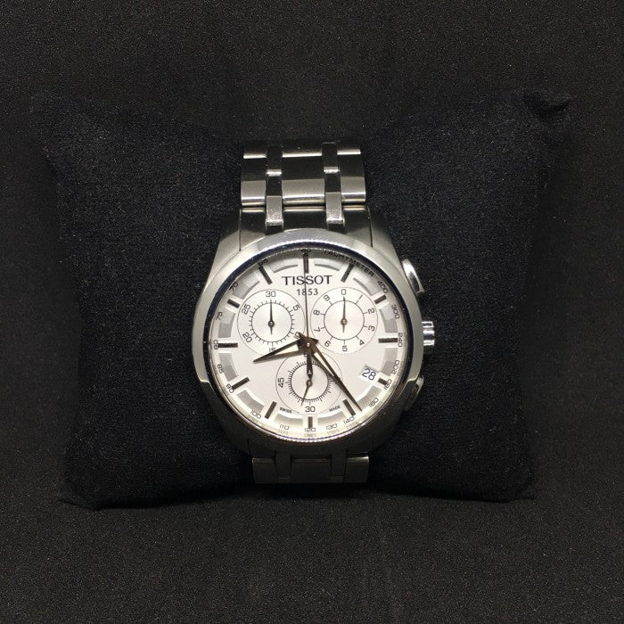 Tissot Couturier Chronograph White Dial Silver Steel Strap Watch For Men - T035.617.11.031.00