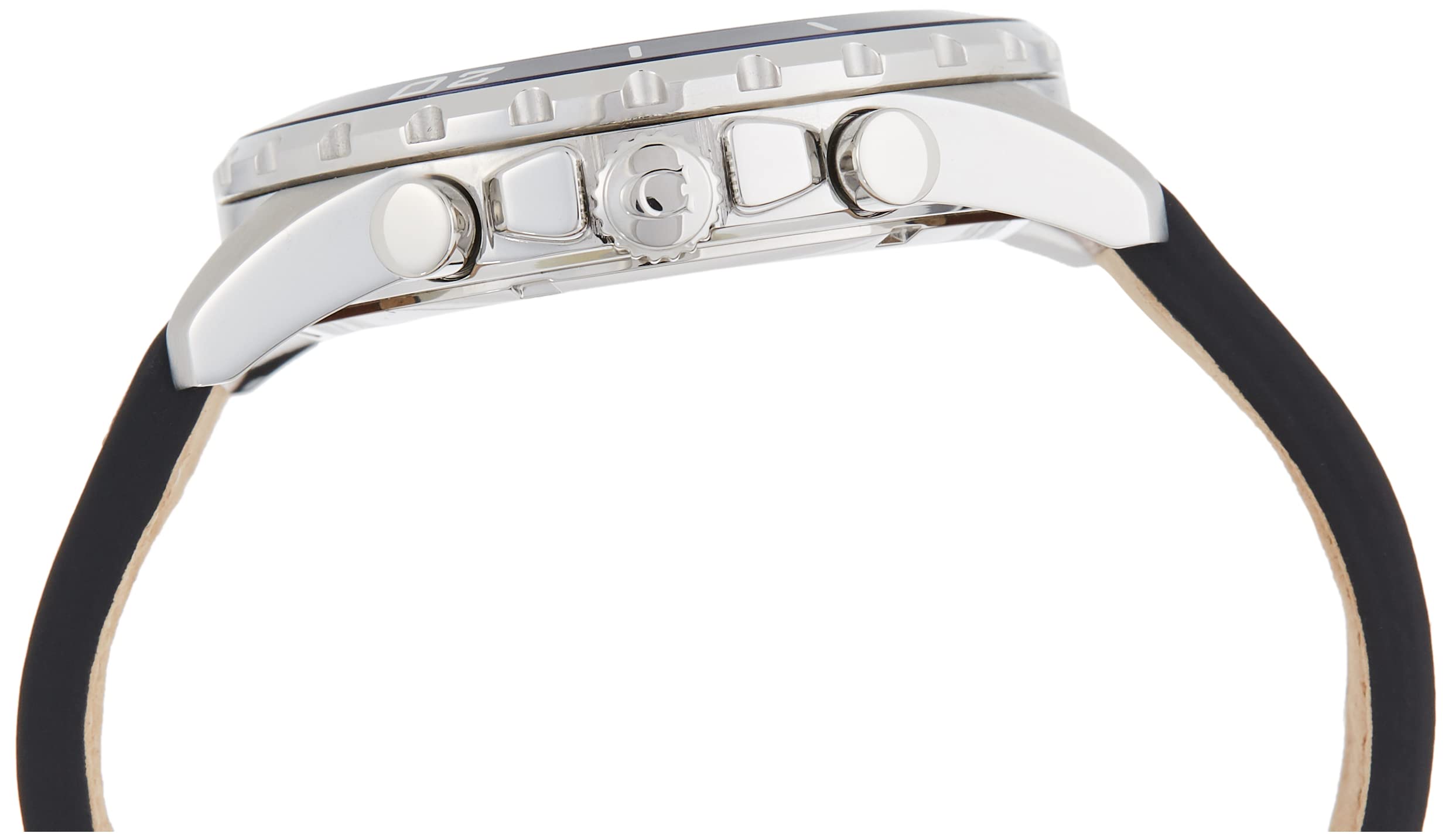 Coach Kent Chronograph Blue Dial Brown Leather Strap Watch for Men - 14602560