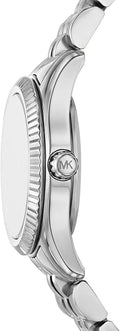 Michael Kors Lexington Three-Hand Silver Dial Silver Steel Strap Watch for Women - MK4843
