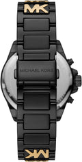 Michael Kors Wren Chronograph Black Dial Two Tone Steel Strap Watch for Women - MK6978