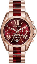 Michael Kors Bradshaw Burgundy Dial Two Tone Steel Strap Watch for Women - MK6270