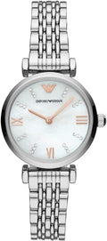 Emporio Armani Donna Mother of Pearl Dial Silver Steel Strap Watch For Women - AR11204