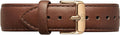 Daniel Wellington Iconic Chronograph Blue Dial Brown Leather Strap Watch For Men - DW00100639