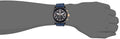 Fossil Modern Machine Chronograph Black Dial Blue Leather Strap Watch for Men - FS5066