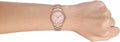 Michael Kors Layton Three Hand Pink Dial Rose Gold Steel Strap Watch For Women - MK6848