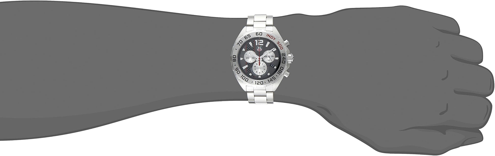 Tag Heuer Formula 1 Chronograph Grey Dial Silver Steel Strap Watch for Men - CAZ1114.BA0877