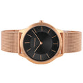 Calvin Klein Minimal Black Dial Rose Gold Mesh Bracelet Watch for Men - K3M2162Y