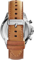 Michael Kors Gage Chronograph Quartz Black Dial Brown Leather Strap Watch For Men - MK8333