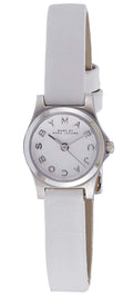 Marc Jacobs Henry Dinky White Dial White Leather Strap Watch for Women - MBM1234