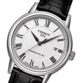 Tissot Carson Powermatic 80 White Dial Black Leather Strap Watch For Men - T085.407.16.013.00