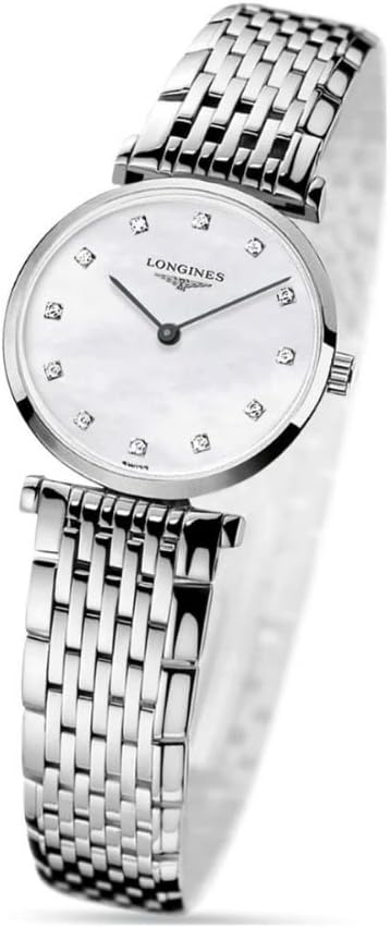 Longines La Grande Classique Diamonds White Dial Silver Steel Strap Watch for Women - L4.209.4.87.6