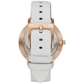 Michael Kors Pyper Quartz White Dial White Leather Strap Watch For Women - MK2800