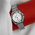Tag Heuer Aquaracer Chronograph White Dial Silver Steel Strap Watch for Men - WAY111Y.BA0928