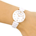 Emporio Armani Ceramica Mother of Pearl Dial White Ceramic Strap Watch For Women - AR1486