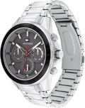 Tommy Hilfiger Aiden Chronograph Grey Dial Silver Steel Strap Watch For Men - 1791857