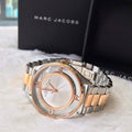 Marc Jacobs Tether Transparent White Dial Two Tone Steel Strap Watch for Women - MBM3436