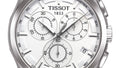 Tissot Couturier Chronograph White Dial Brown Leather Strap Watch For Men - T035.617.16.031.00