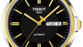 Tissot Automatics III Day Date Black Dial Two Tone Steel Strap Watch For Men - T065.430.22.051.00