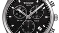 Tissot PR 100 Chronograph Black Dial Black Leather Strap Watch For Men - T101.417.16.051.00