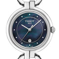 Tissot T Lady Flamingo Mother of Pearl Blue Dial Silver Steel Strap Watch for Women - T094.210.11.126.00