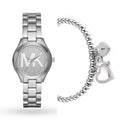 Michael Kors Mini Slim Runway Silver Dial Silver Steel Strap Watch for Women - MK3548
