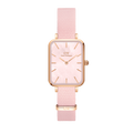 Daniel Wellington Quadro Pressed Mother of Pearl Pink Dial Pink Nylon Strap Watch For Women - DW00100509