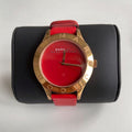 Marc Jacobs Blade Red Dial Red Leather Strap Watch for Women - MBM1204
