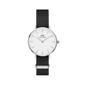 Daniel Wellington Classic Petite Cornwall White Dial Black Nylon Strap Watch For Women - DW00100252