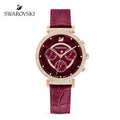 Swarovski Era Journey Red Dial Red Leather Strap Watch for Women - 5416701