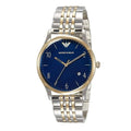 Emporio Armani Classic Quartz Blue Dial Two Tone Steel Strap Watch For Men - AR1868